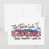 Kanker Dierenriem Graffiti Briefkaart (Voorkant / Achterkant)