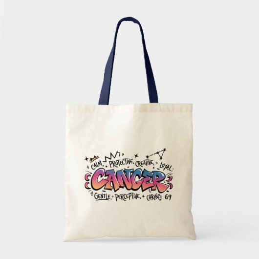 Kanker Dierenriem Graffiti Tote Bag (Voorkant)