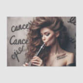 Kanker Dierenriem Muzikant Klarinet Decoupage Tissuepapier (Voorkant)