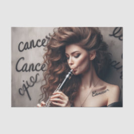 Kanker Dierenriem Muzikant Klarinet Decoupage Tissuepapier