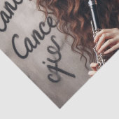 Kanker Dierenriem Muzikant Klarinet Decoupage Tissuepapier (Detail)