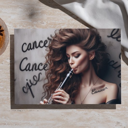 Kanker Dierenriem Muzikant Klarinet Decoupage Tissuepapier