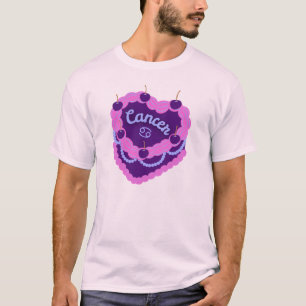 Kanker Dierenriem Pastel Hart Verjaardagstaart T-shirt