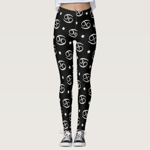 Kanker Dierenriem Symbool en Sterren Patroon Leggings