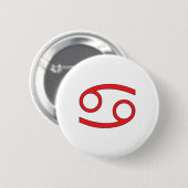 Kanker, Dierenriem symbool, horoscoop Ronde Button 5,7 Cm (Voorkant /achterkant)