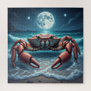 ♋ Kanker Dierenriemcadeau met maanlicht op de ocea Legpuzzel
