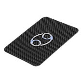 Kanker Dierenriemteken Zwart Koolstofvezel Print Magneet (Linkerzijde)