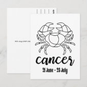 Kanker, dierentuinteken briefkaart (Voorkant / Achterkant)