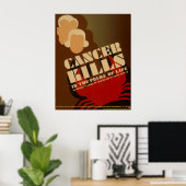 Kanker doodt in de  WPA-beveiliging van de Premier Poster (Thuiskantoor)