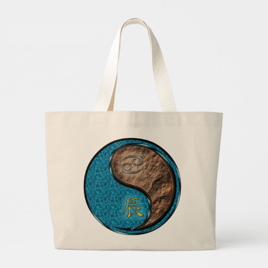 Kanker en aarde draak grote tote bag (Achterkant)