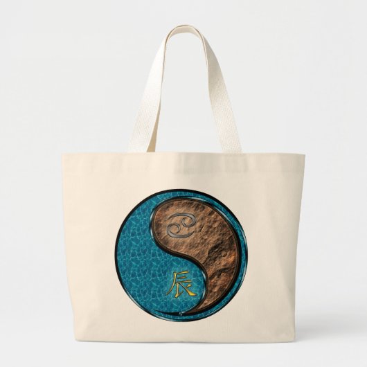 Kanker en aarde draak grote tote bag (Voorkant)