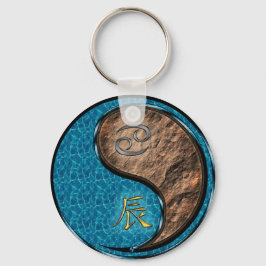 Kanker en aarde draak sleutelhanger