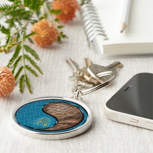 Kanker en aarde draak sleutelhanger (Zijkant)