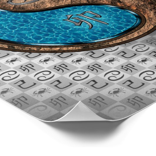 Kanker en aarde konijn poster (Hoek)