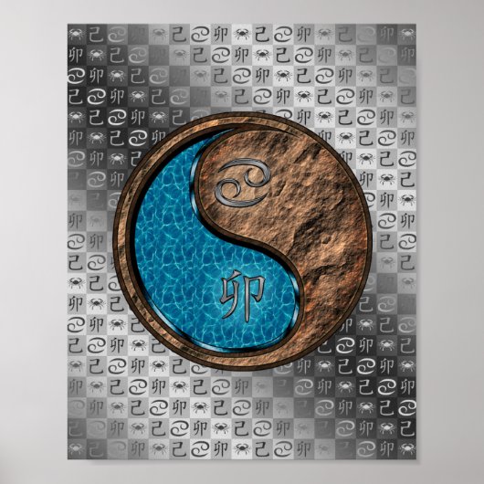 Kanker en aarde konijn poster (Voorkant)