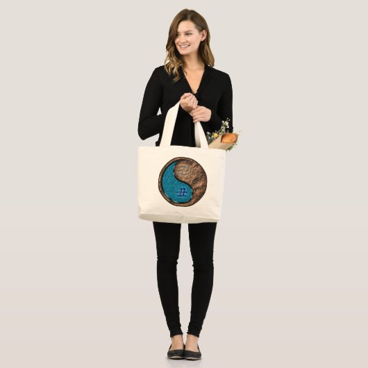 Kanker en aarde os grote tote bag (Voorkant (model))