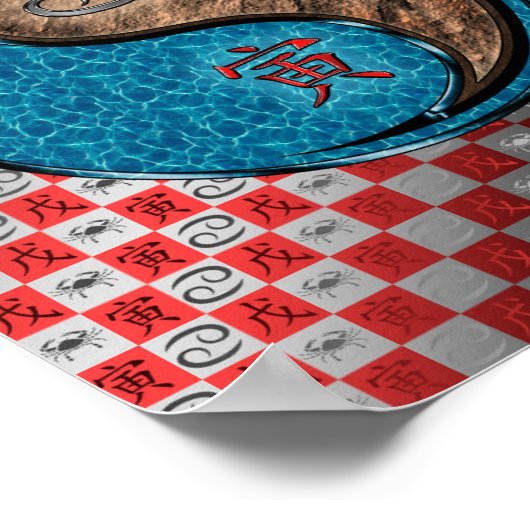 Kanker en aarde tijger poster (Hoek)