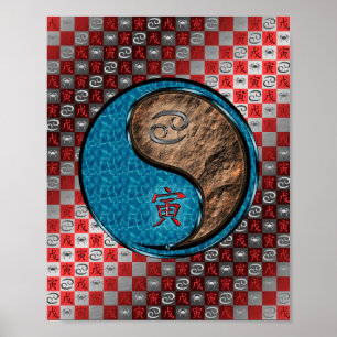 Kanker en aarde tijger poster
