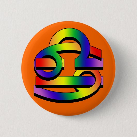 Kanker en beha GLBT Ronde Button 5,7 Cm (Voorkant)