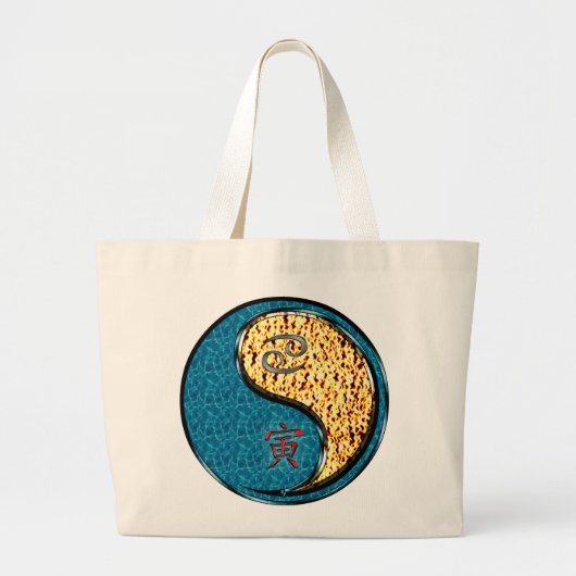 Kanker en brand tijger grote tote bag (Voorkant)