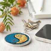 Kanker en brand tijger sleutelhanger (Zijkant)