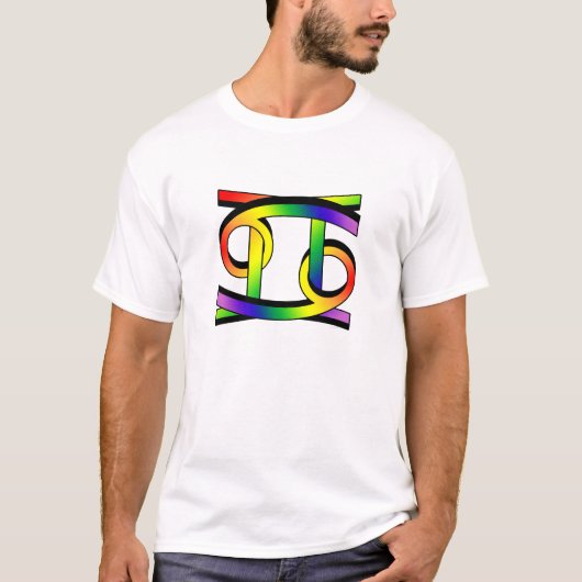 Kanker en Gemini GLBT T-shirt (Voorkant)