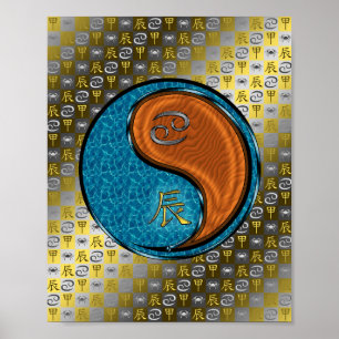 Kanker en hout draak poster