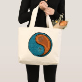 Kanker en hout paard grote tote bag (Voorkant (product))