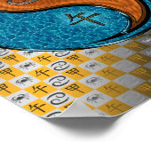 Kanker en hout paard poster (Hoek)