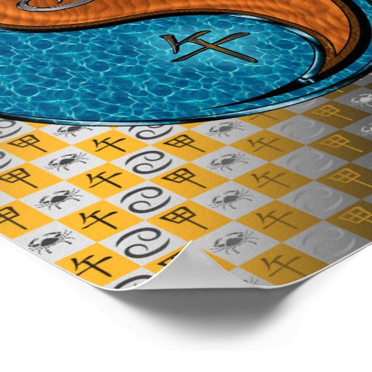 Kanker en hout paard poster (Hoek)