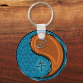 Kanker en hout paard sleutelhanger (Voorkant)