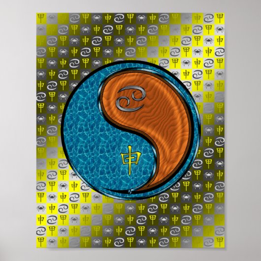 Kanker en houten aap poster (Voorkant)