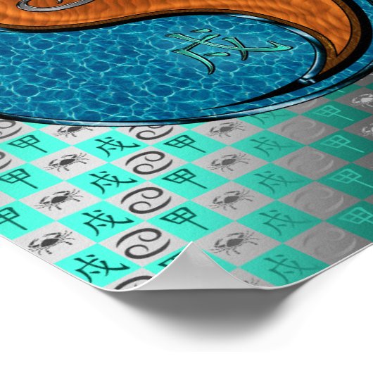 Kanker en houten hond poster (Hoek)