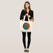 Kanker en houtoos grote tote bag (Voorkant (model))