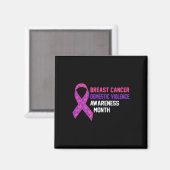 Kanker en huiselijk geweld Awareness Month Support Magneet (Voorkant / Achterkant)