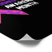 Kanker en huiselijk geweld Awareness Month Support Poster (Hoek)