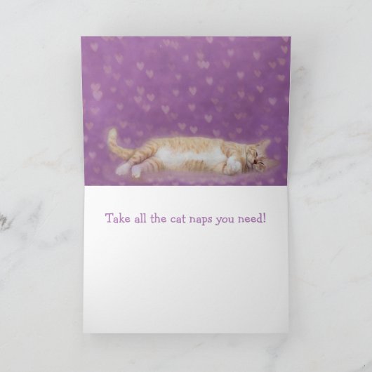 Kanker en Kat Naps Ondersteuning Kaart (Binnen)