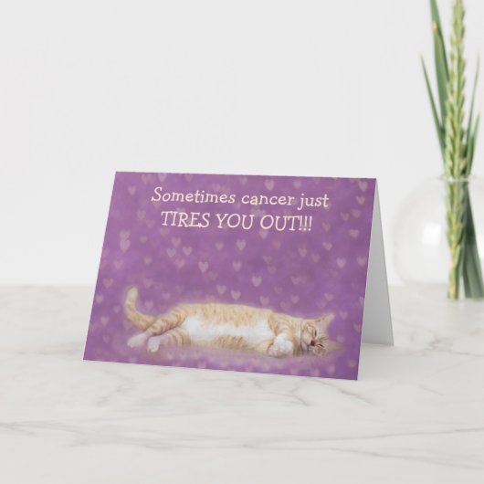 Kanker en Kat Naps Ondersteuning Kaart (Voorkant)