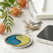 Kanker en metalen haan sleutelhanger (Zijkant)