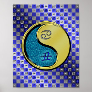 Kanker en metalen os poster