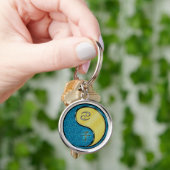 Kanker en metalen rat sleutelhanger (Hand)