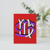 Kanker en virgo PGy Briefkaart (Staand voorkant)