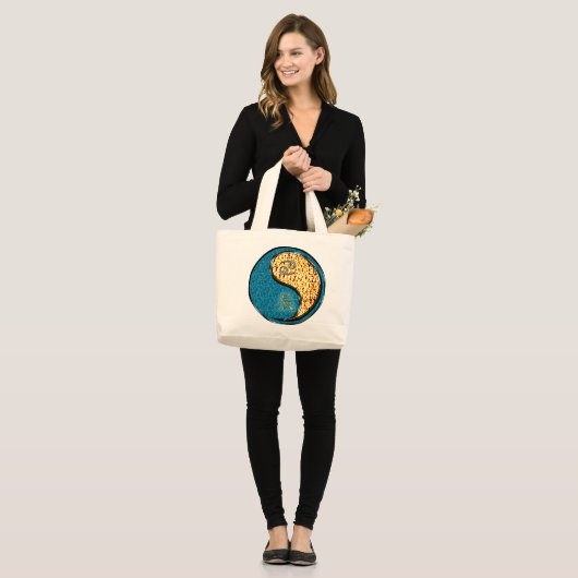 Kanker en vuur draak grote tote bag (Voorkant (model))