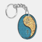 Kanker en vuur paard sleutelhanger (Voorkant Links)