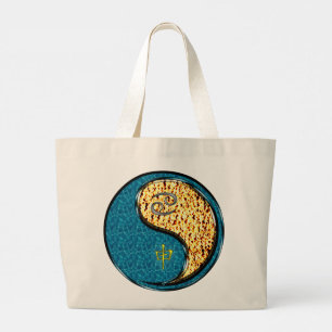 Kanker en vuuraap grote tote bag