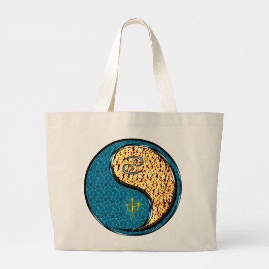 Kanker en vuuraap grote tote bag (Achterkant)