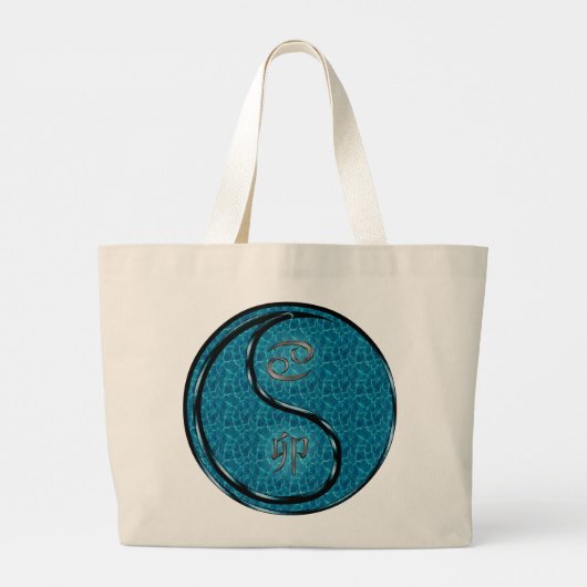 Kanker en water konijn grote tote bag (Achterkant)