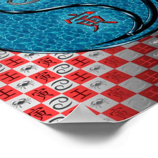 Kanker en water tijger poster (Hoek)