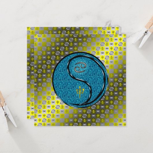 Kanker en wateraap kaart (Voorkant / Achterkant in situ)