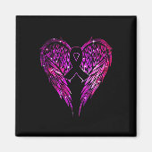 Kanker engel vleugels borstkanker en huiselijk gew magneet (Voorkant)